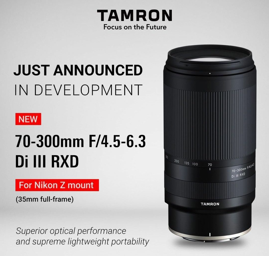 Tamron Is Working On a 70-300mm f/4.5-6.3 Lens for Nikon Z Mount