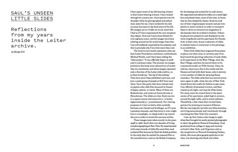 The Unseen Saul Leiter - Exibart Street