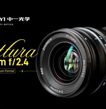 Zhong Yi Optics Releases the Pittura 30mm f/2.4 for Medium Format