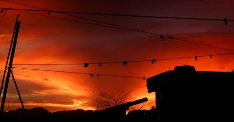 Burning sunset