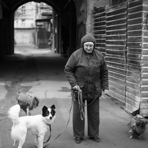 Woman and doggie, 2018