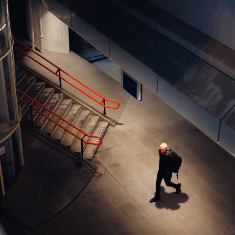 Man in RAI Station