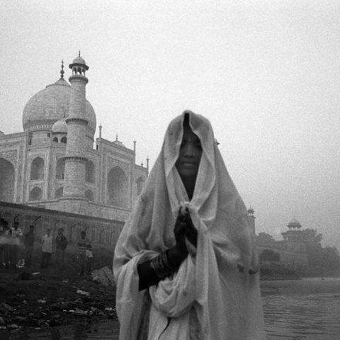 Surya pranam at Taj