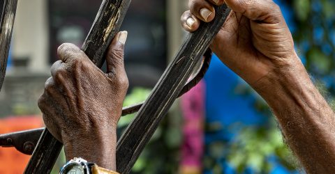 Two old Rickshaw puller friends