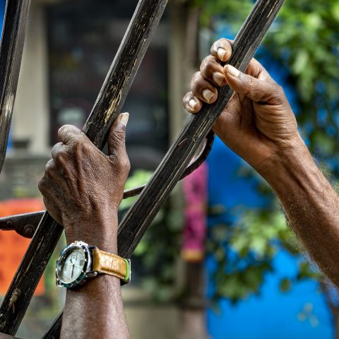 Two old Rickshaw puller friends