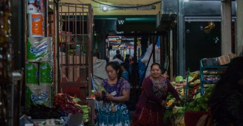 In the streets of the market
