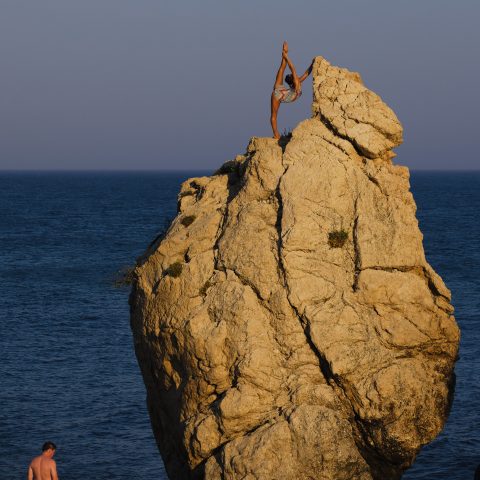 At the beach