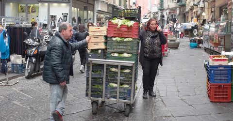 Bringing fruit to sell at the market