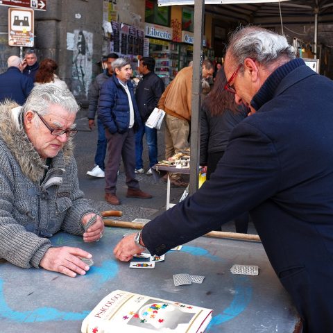 Playing cards on the street