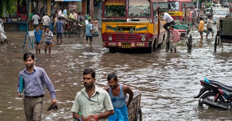 Flooded street