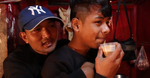 Watching sipping a tea