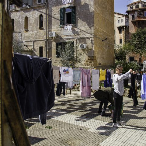 women on the  clotheshorse