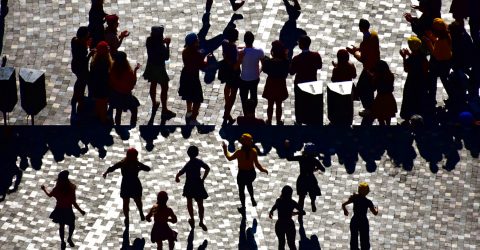 Dancing in the flea market of Athens