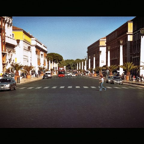 Street view road to or from Vatican city