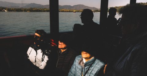 On the boat.