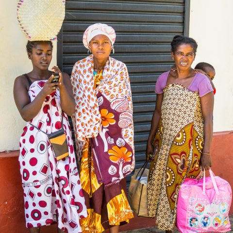 African women in Malagasy city, Madagascar