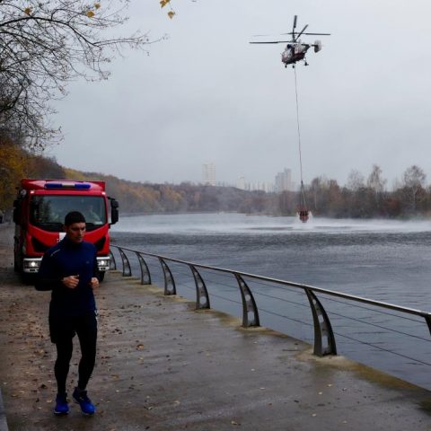 Morning run in the park.