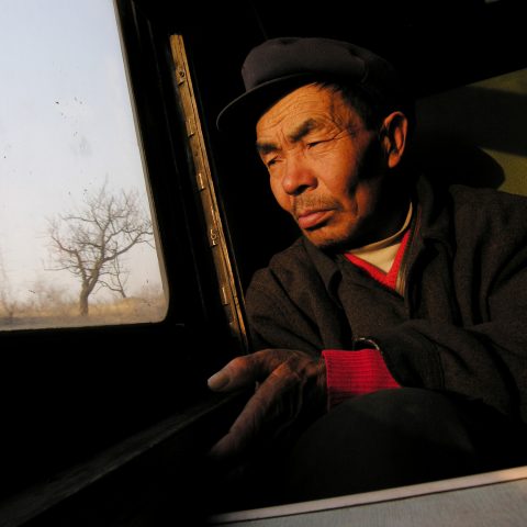 Man on train