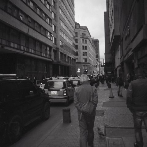 Walking down the streets, Bogotá.