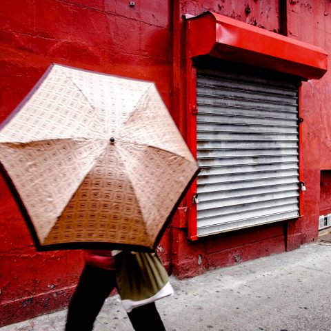 Umbrella sideways