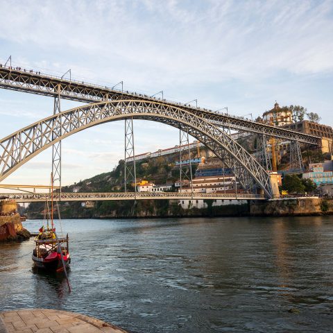 Sunset in Porto city.