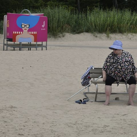 at the beach