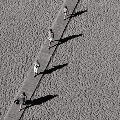 In a row