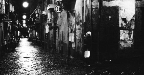 Chef on a cigarette break, Naples.
