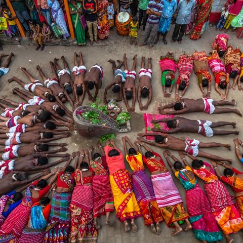 Devotees At Gajan Festival