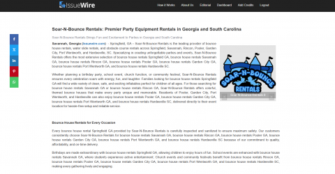 Soar-N-Bounce Rentals: Premier Party Equipment Rentals in Georgia and South Carolina