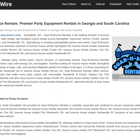Soar-N-Bounce Rentals: Premier Party Equipment Rentals in Georgia and South Carolina