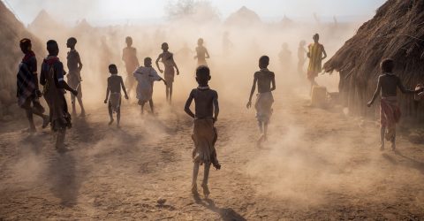 Ethiopia, wedding ceremony in the remote Karo village Labuk