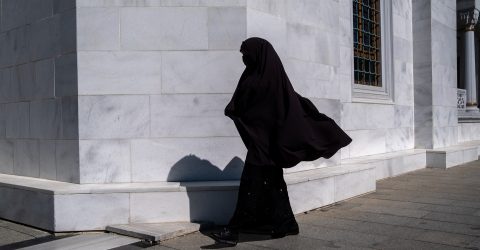 Woman near Ulus Itfaiye meydani Camisi