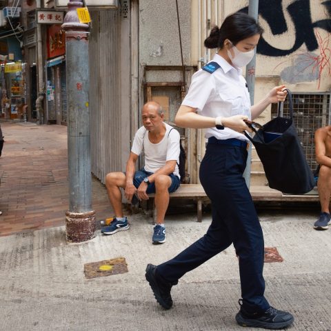 Street scene in Sai Ying Pun, Hong Kong