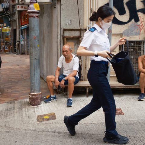 Street scene in Sai Ying Pun, Hong Kong