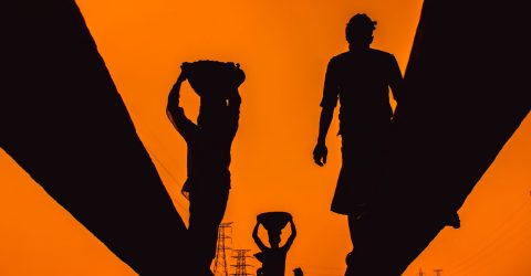 Workers in Silhouette