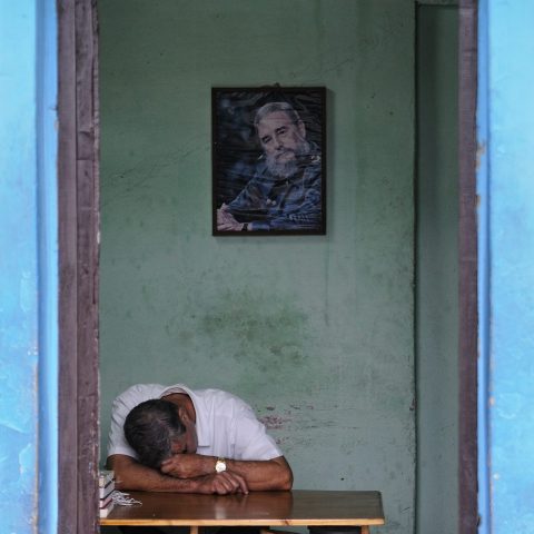 Sleeping under Fidel’s watch.