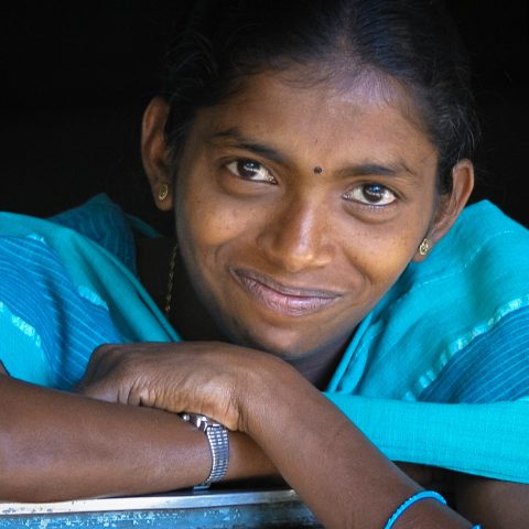 Woman on the train