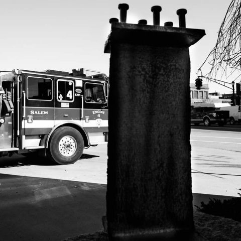 Fire Truck and 9/11 Steel Girder
