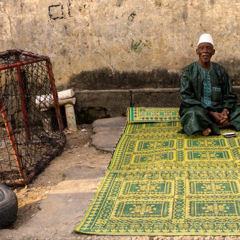 Man on a rug