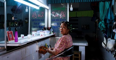 Portrait in a beauty salon
