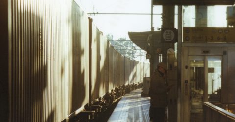 waiting for the train