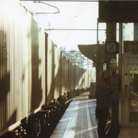 waiting for the train