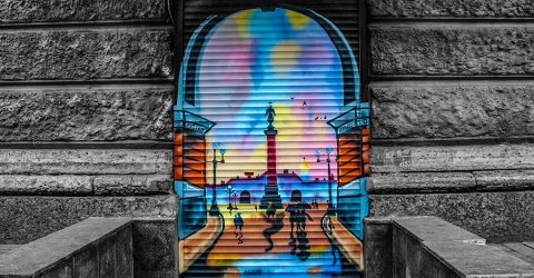 Window to fabulous Saint Petersburg