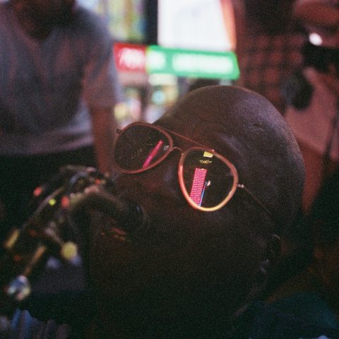 Saxophonist in Times Square