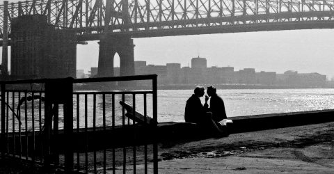 Two women and bridge