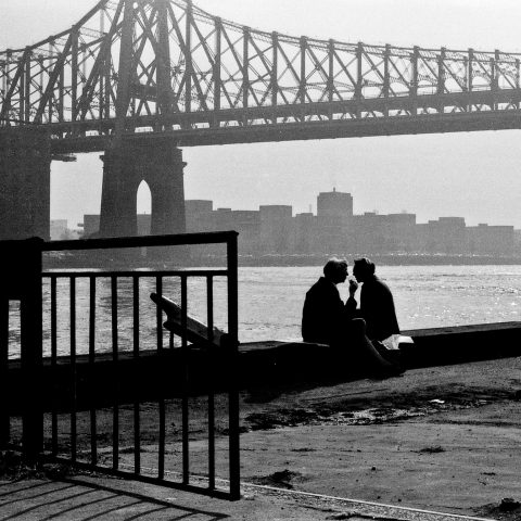 Two women and bridge