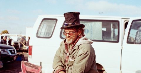 Man from Chicago flea market