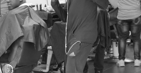 The happy barber