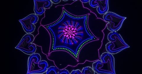 Christmas carol rally decorations at Kuruppampady Church, Kerala, India